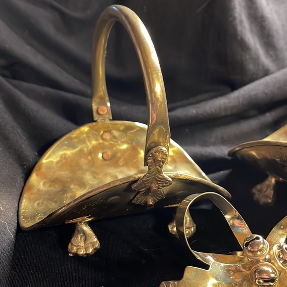 Home Interiors 3 piece Brass Decor 2 month no baskets - 1 bow w/Holly Leaves - Picture 4 of 12